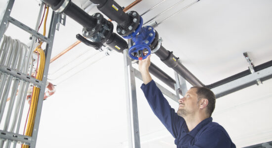 Worker in industrial plant